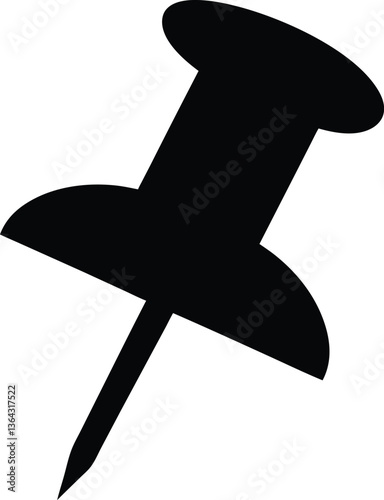 Pushpin silhouette vector,Push pin clip art