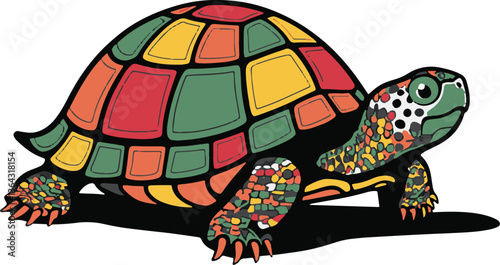 tortoise art design stock photos illustration