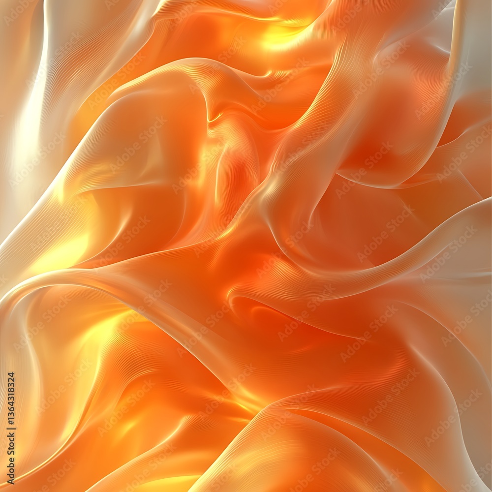 Obraz premium Abstract Orange Silk Drape.