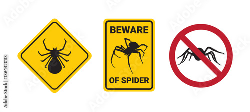 beware of spider sign