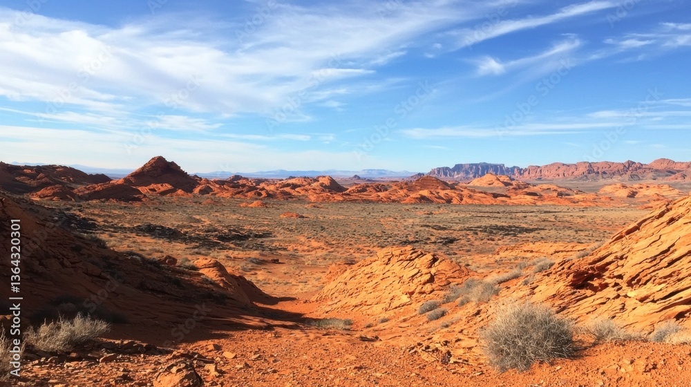 Breathtaking desert landscape with rolling red sand dunes under a vast blue sky, capturing the essence of tranquility and untouched beauty. Breathtaking desert landscape with rolling red sand dunes under a vast blue sky, capturing the essence of tranquility and untouched beauty.