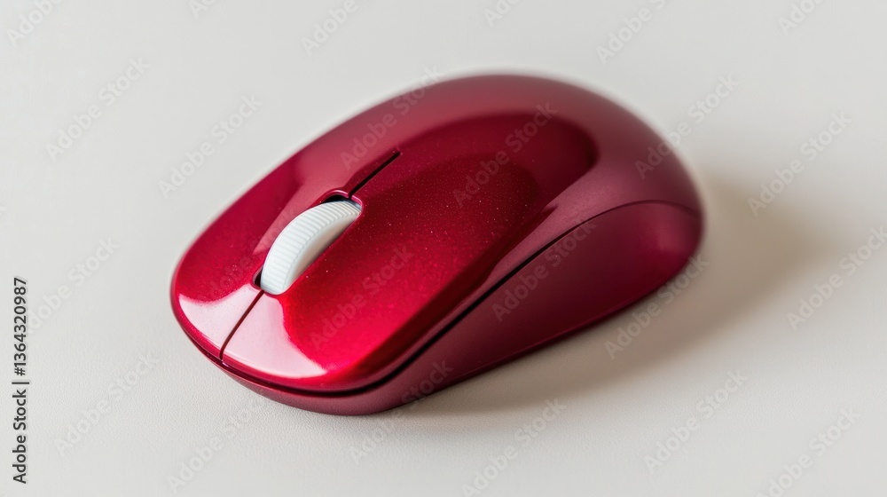 Gamer's choice red gaming mouse for high-performance pc gaming home setup close-up technology focus Gamer's choice red gaming mouse for high-performance pc gaming home setup close-up technology focus