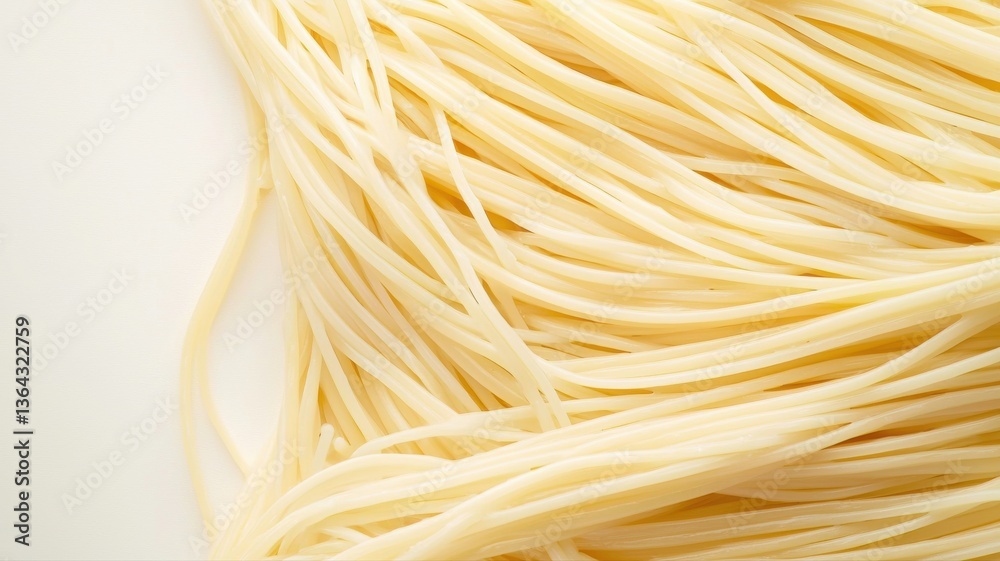 Close-up of uncooked spaghetti strands, showcasing their texture and natural yellow hue. Close-up of uncooked spaghetti strands, showcasing their texture and natural yellow hue.