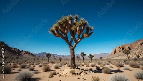 Joshua tree desert landscape scenic view nature photography california travel destination outdoor adventure sunny day