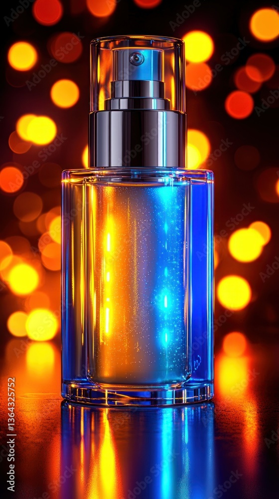 Naklejka premium Lit liquid bottle