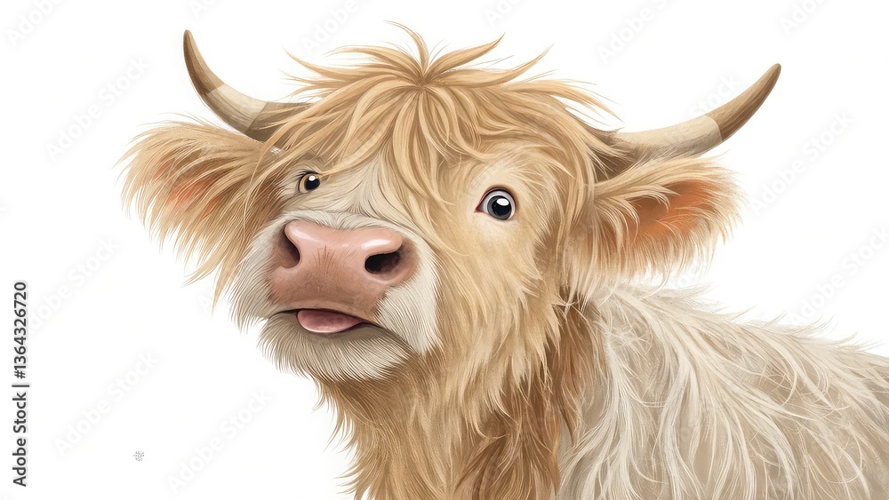 Fototapeta premium cow isolated on white