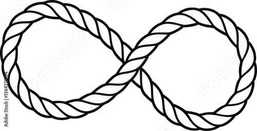 rope outline coloring book page,rope line art vector