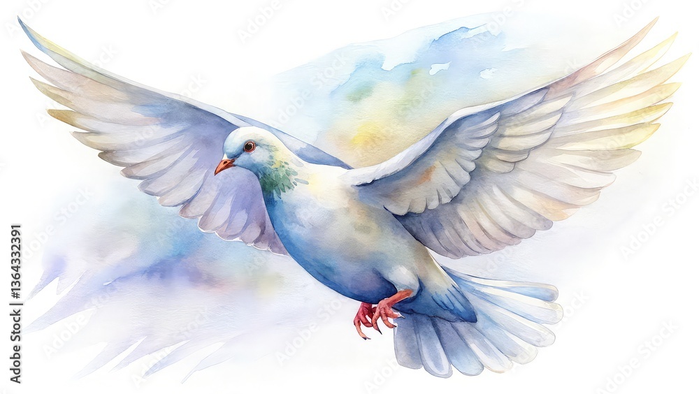 Obraz premium white dove flying