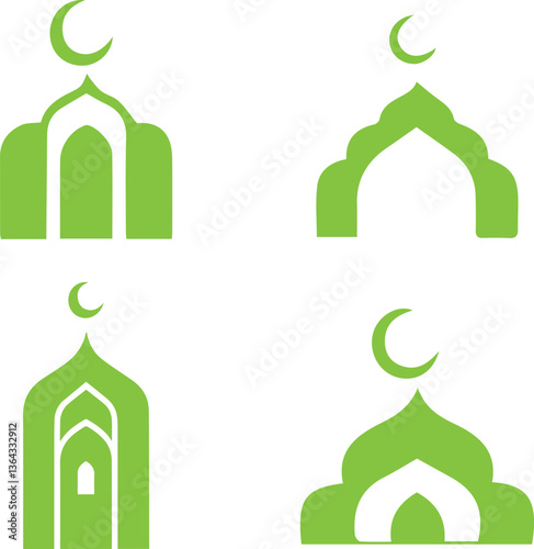 Beautiful Islamic icon design with white background 