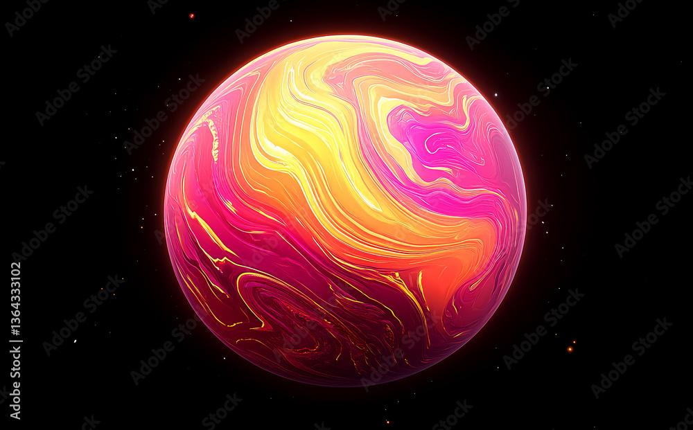 Abstract Colorful Planet in the Universe Abstract Colorful Planet in the Universe