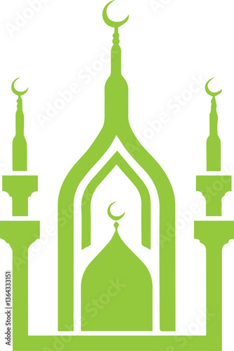 Beautiful Islamic icon design with white background 