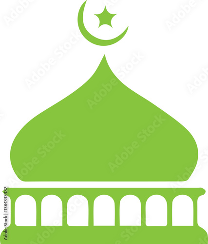 Beautiful Islamic icon design with white background 