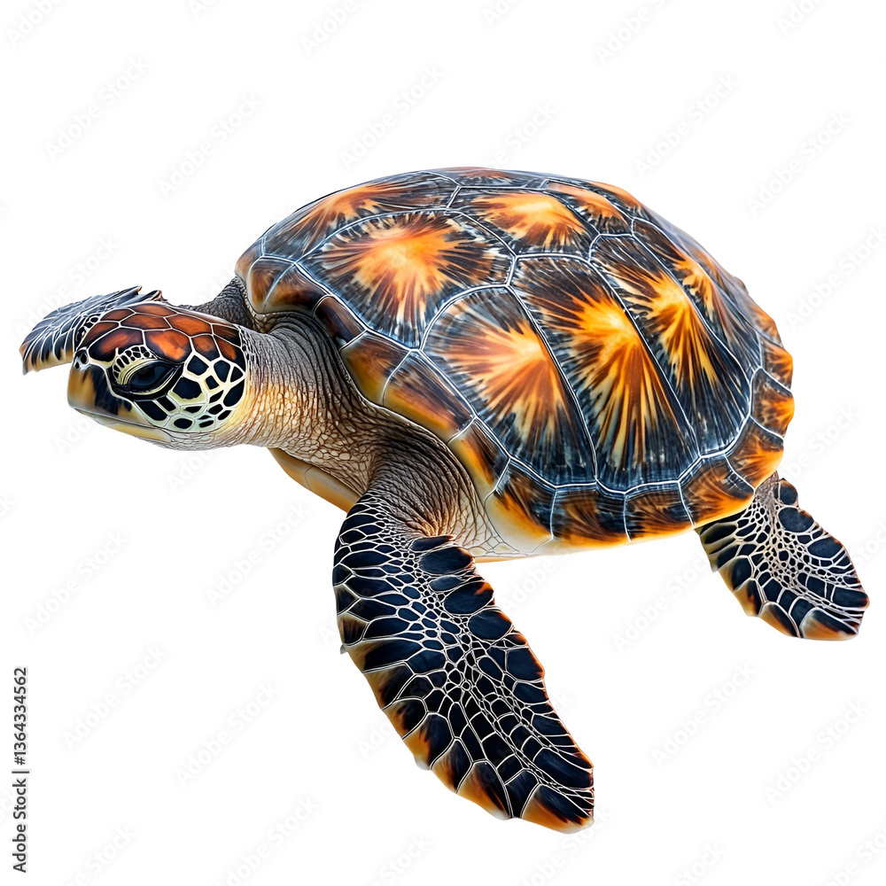 Fototapeta premium Stunning Hawksbill Sea Turtle Ocean Wildlife
