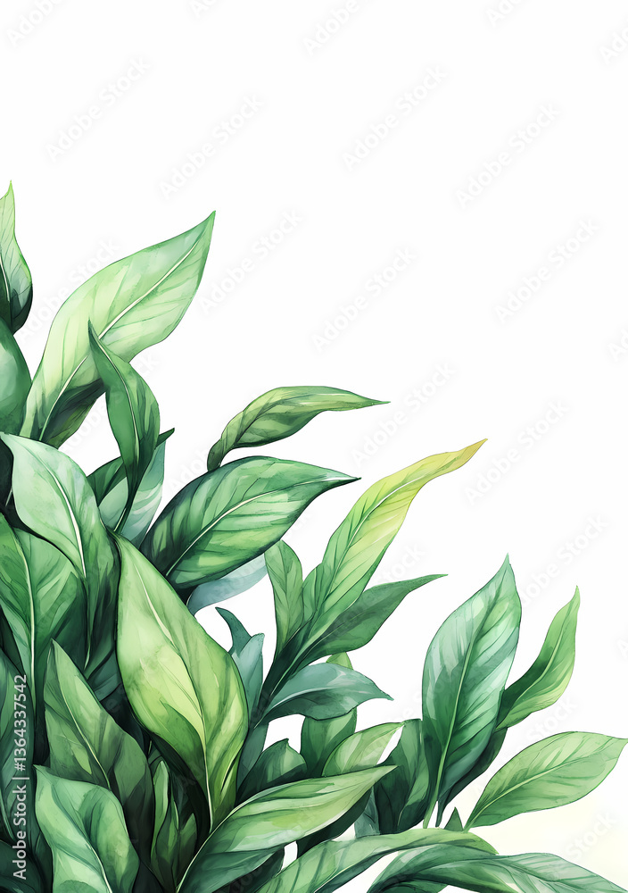 Obraz premium Vibrant Tropical Leaf Arrangement