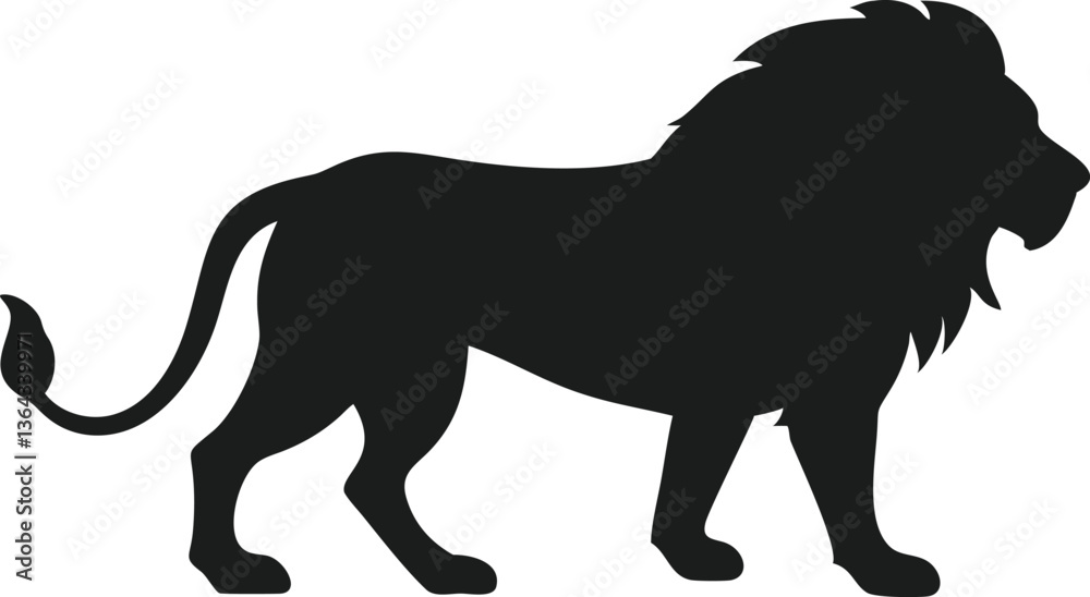 Fototapeta premium majestic lion silhouette vector