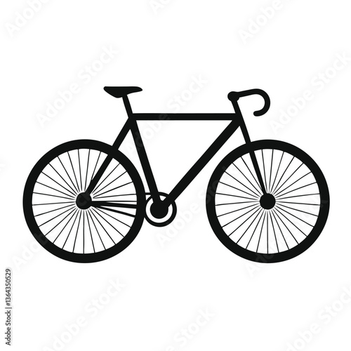A bicycle silhouette,  Vector Art & Illustration