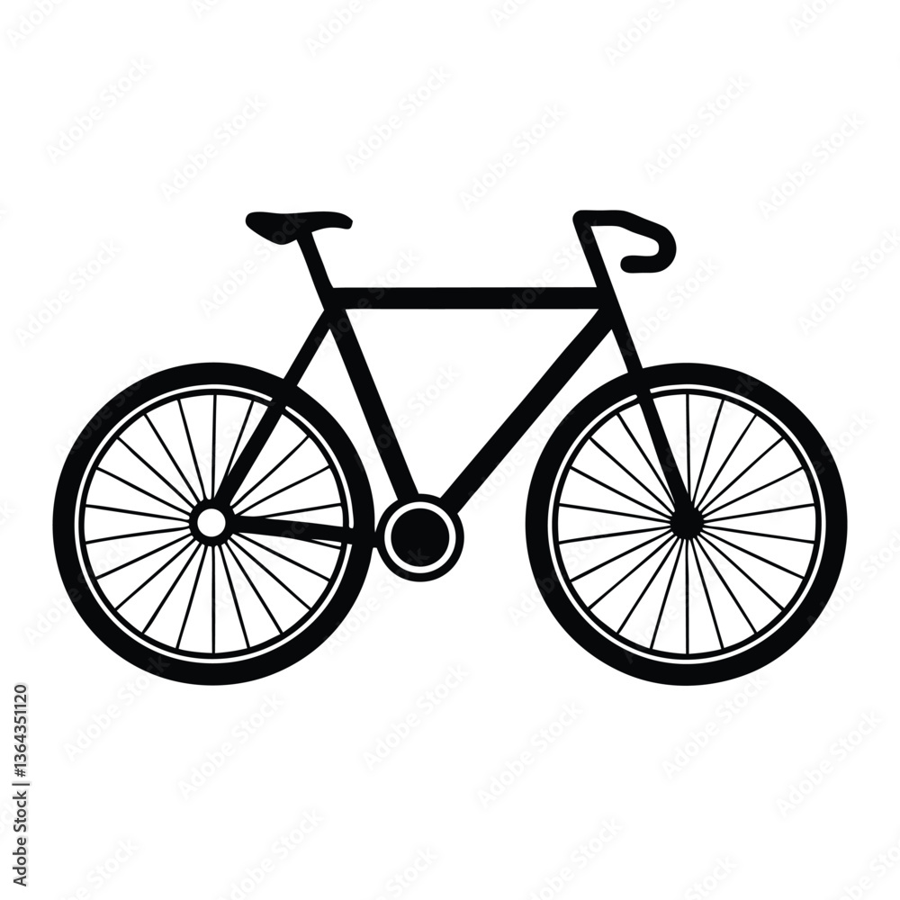 Fototapeta premium A bicycle silhouette, Vector Art & Illustration