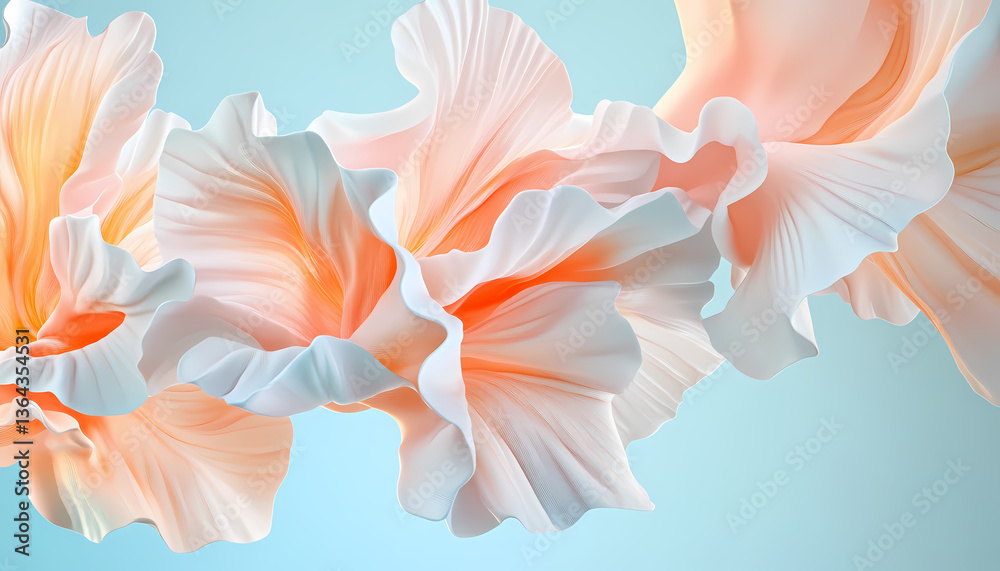 Fototapeta premium Abstract Flowing Fabric Design