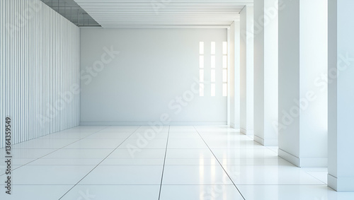 Streamlined Digital Line Rhythms with Curvature and White Partitions for Modern Workplace Visuals