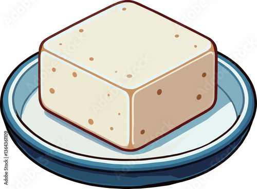 シンプルな豆腐のイラスト