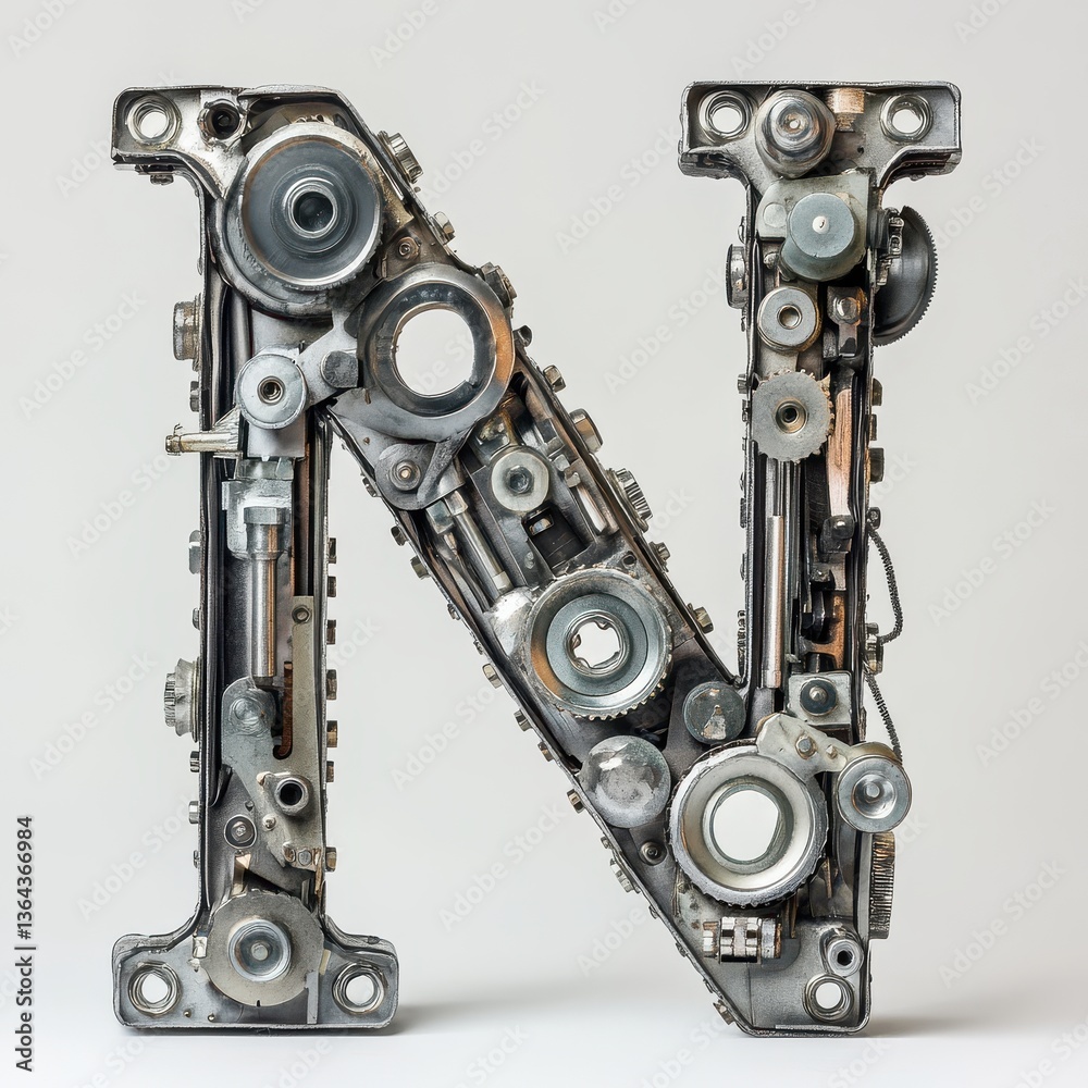 custom made wallpaper toronto digitalEngineering-themed letter N