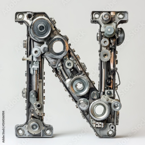 Wallpaper Mural Engineering-themed letter N Torontodigital.ca