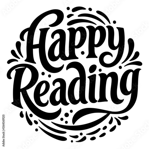Happy Reading graphic, ideal for marketing