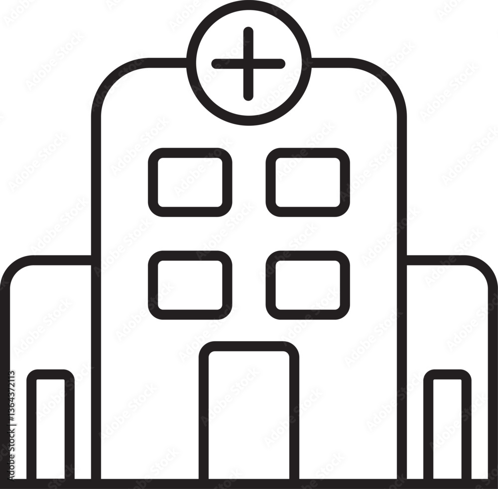 Obraz premium Line icon clinic