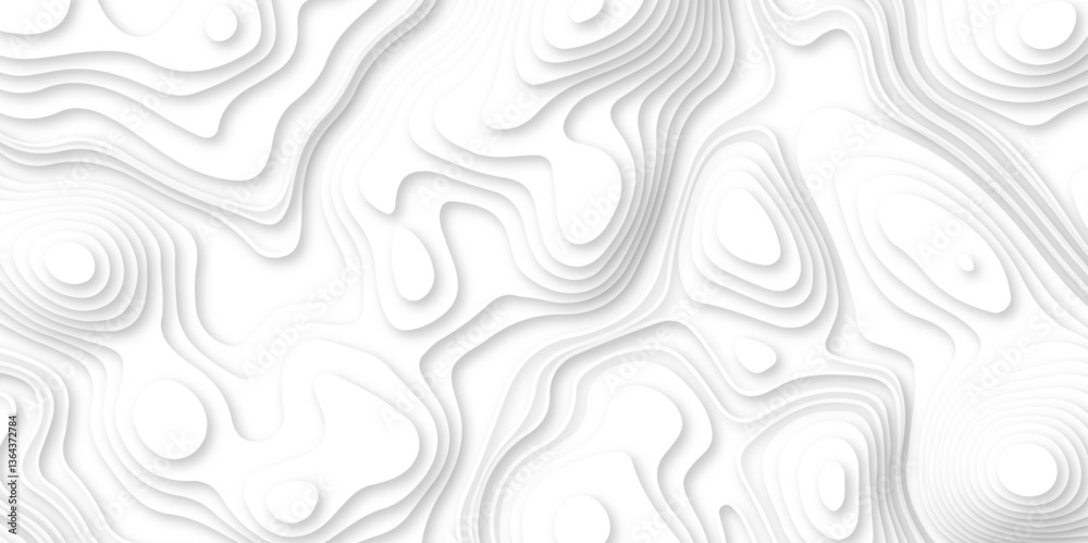 Abstract wavy line 3d paper cut white background. white and gray luxury grid topography map and satin smooth wallpaper matt paper light texture. White waves decorative papercut design. Abstract wavy line 3d paper cut white background. white and gray luxury grid topography map and satin smooth wallpaper matt paper light texture. White waves decorative papercut design.