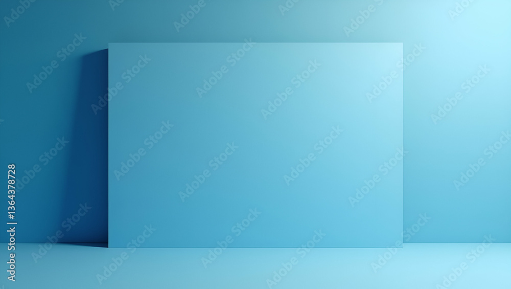 Flat Abstract Blue Background for Studio Room: Ideal for Showcasing Products with a Simple, Cute Vector Illustration - Perfect for Smart Business Presentations and Displays