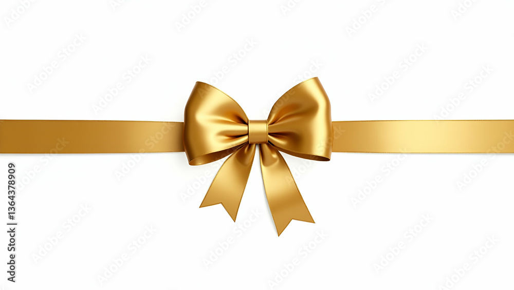 Gold Bow Ribbon and Gold Ribbon Isolated on Transparent Background for Christmas & Birthday Themes Gold Bow Ribbon and Gold Ribbon Isolated on Transparent Background for Christmas & Birthday Themes