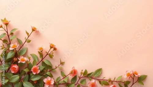 Delicate blooms on soft backdrop