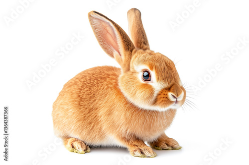 Cute Brown Rabbit Portrait