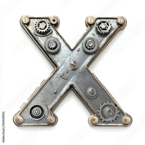 Engineering-themed letter X