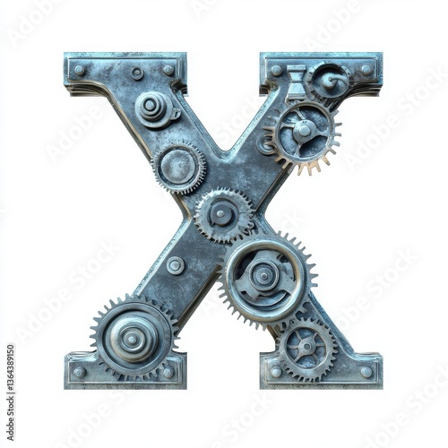 Engineering-themed letter X