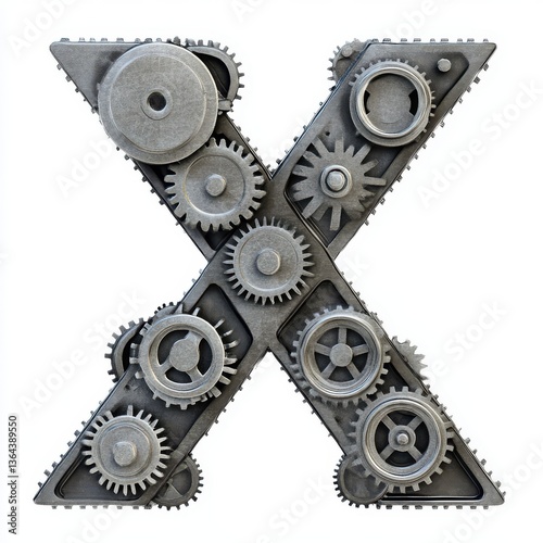 Engineering-themed letter X