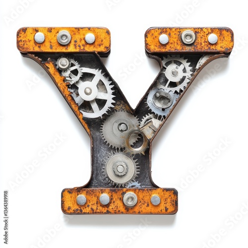 Engineering-themed letter Y
