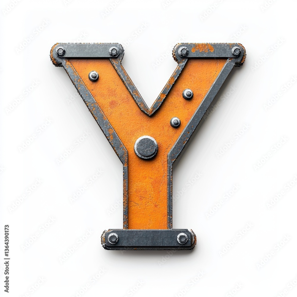 Engineering-themed letter Y Engineering-themed letter Y