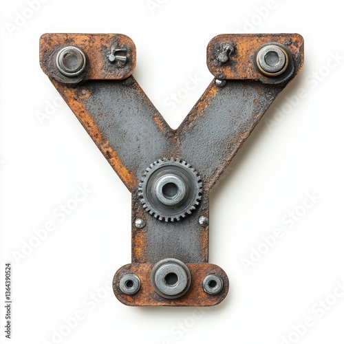 Engineering-themed letter Y