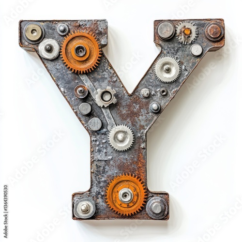 Engineering-themed letter Y