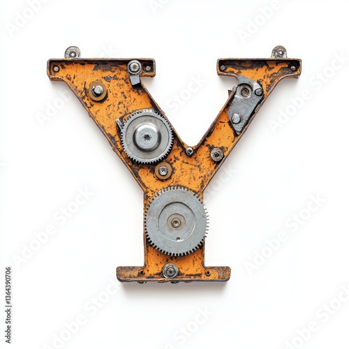 Engineering-themed letter Y