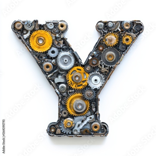 Engineering-themed letter Y