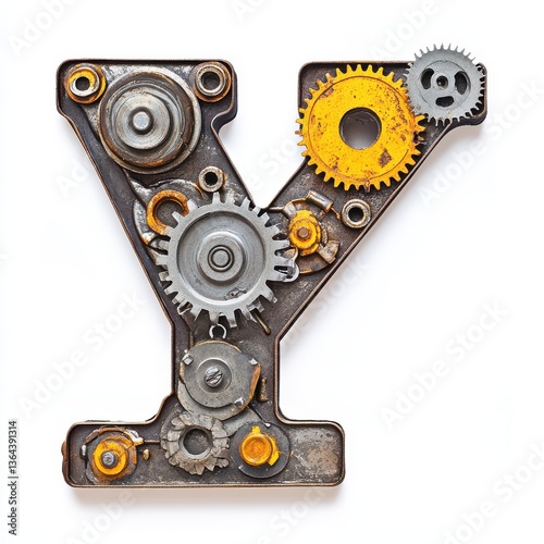 Engineering-themed letter Y
