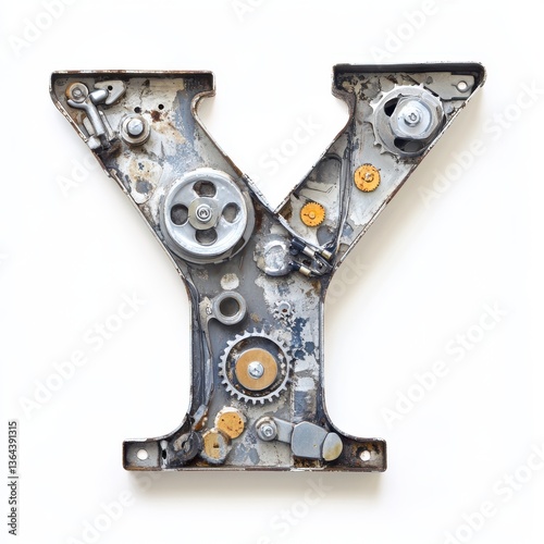 Engineering-themed letter Y