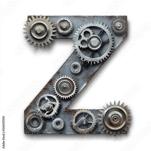 Engineering-themed letter Z