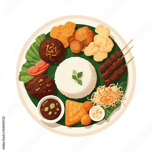 Festive Plate of Delicious Hari Raya Food – Traditional Dishes Perfect for Celebration and Sharing with Loved Ones.