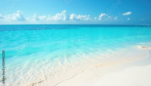 Crystal clear shallow sea with a pristine white sand background,  serene,  water