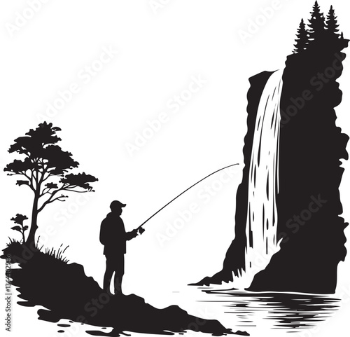 Fishing vector Silhouette 