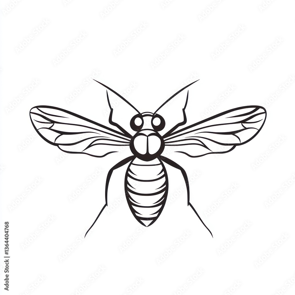 Fototapeta premium Bee Line Art