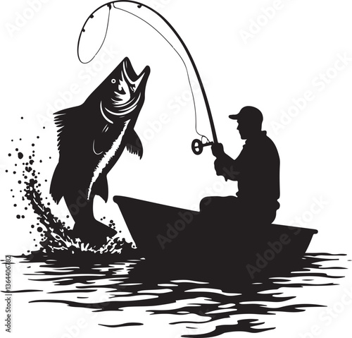 Fishing vector Silhouette 